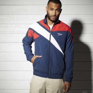 Bluza Męskie Reebok Archive Vector Tracktop Granatowe/Czerwone PL 80RQAHT